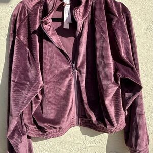 Victoria's Secret Plum Corduroy Bomber Jacket